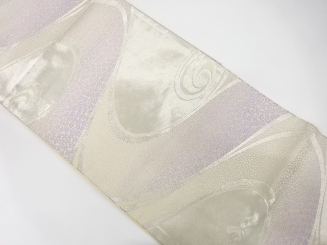 JAPANESE KIMONO / ANTIQUE FUKURO OBI / SILK / WOVEN STREAM & SMALL FLOWERS